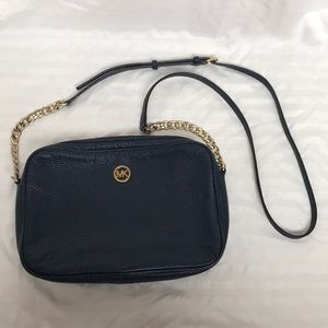 Micheal Kors navy blue crossbody purse